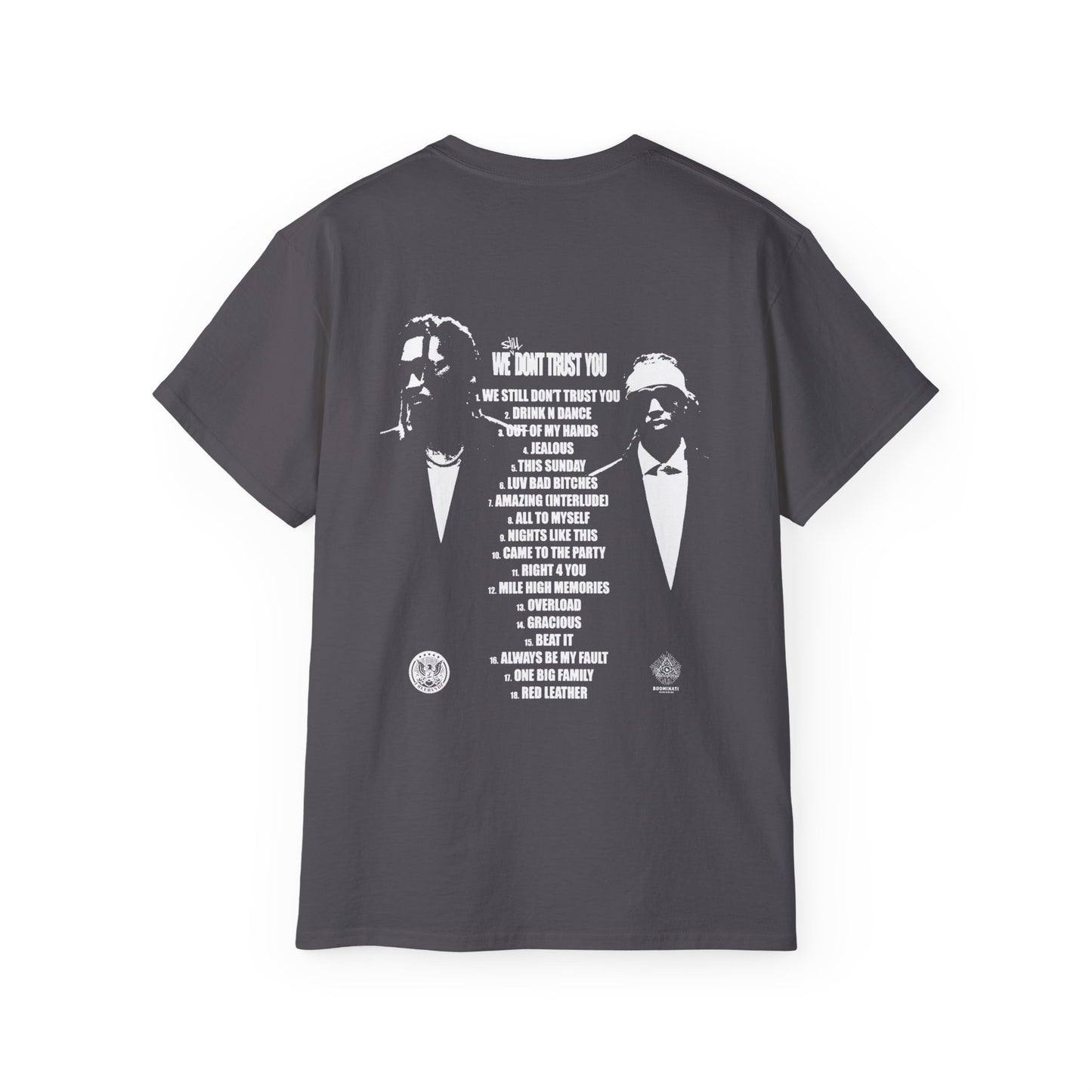 FUTURE & METRO BOOMIN T-SHIRT | WE STILL DON'T TRUST YOU ALBUM TRACK LIST GRAPHIC 2 | 3 COLORS