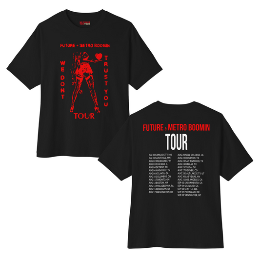 LIMITED ON TOUR RELEASE | WDTY Heartbreaker Tour Dates T-shirt (Red Ink) | We Trust You Tour Merch